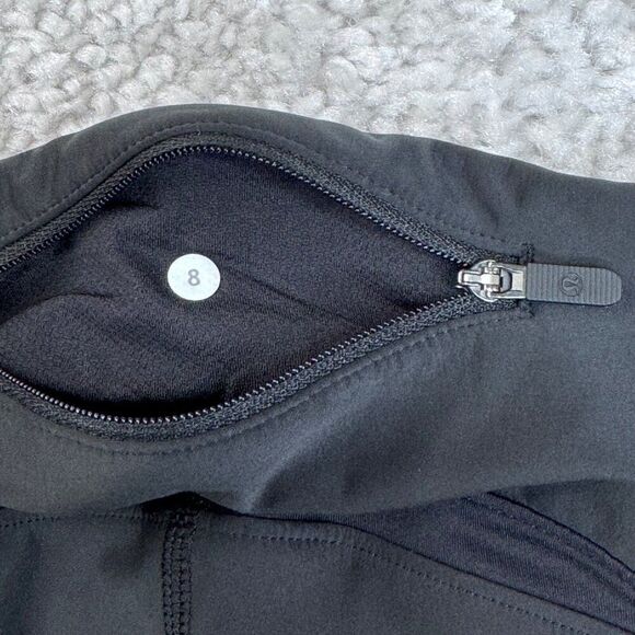lululemon sleet sprinter fleece water resistant winter Black Leggings tights - Picture 3 of 8